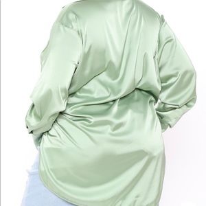 Satin Button Down Shirt